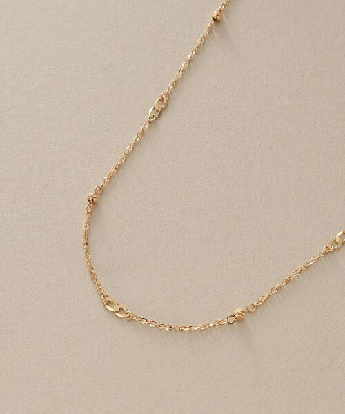 COCOSHNIK / ココシュニック ネックレス・ペンダント・チョーカー | K18フラットキヘイ×ハニーカットビーズ ネックレス | 詳細2