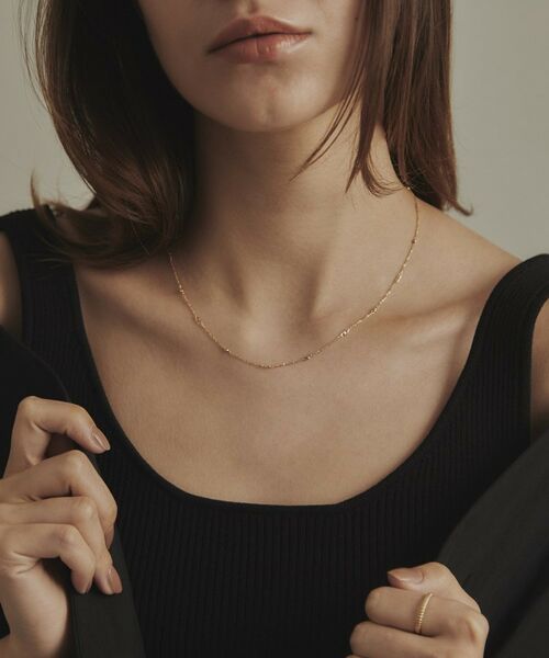 COCOSHNIK / ココシュニック ネックレス・ペンダント・チョーカー | K18フラットキヘイ×ハニーカットビーズ ネックレス | 詳細8