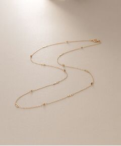 COCOSHNIK / ココシュニック ネックレス・ペンダント・チョーカー | K18フラットキヘイ×カットビーズ ネックレス