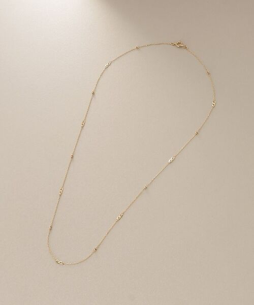 COCOSHNIK / ココシュニック ネックレス・ペンダント・チョーカー | K18フラットキヘイ×カットビーズ ネックレス | 詳細4