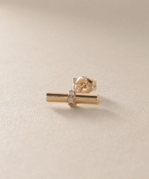 COCOSHNIK / ココシュニック ピアス・イヤリング | K10ダイヤモンド マンテルモチーフ スタッドピアス | 詳細2