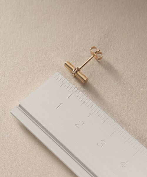 COCOSHNIK / ココシュニック ピアス・イヤリング | K10ダイヤモンド マンテルモチーフ スタッドピアス | 詳細4