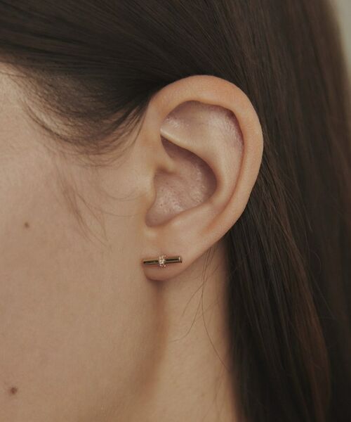 COCOSHNIK / ココシュニック ピアス・イヤリング | K10ダイヤモンド マンテルモチーフ スタッドピアス | 詳細8