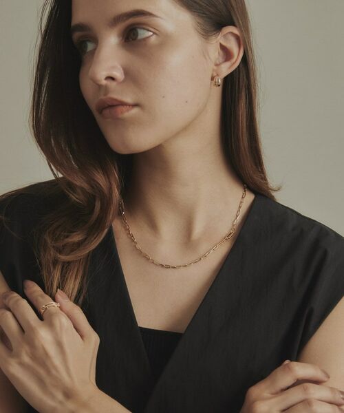 COCOSHNIK / ココシュニック ピアス・イヤリング | K10ダイヤモンド 月甲フープ スタッドピアス | 詳細7