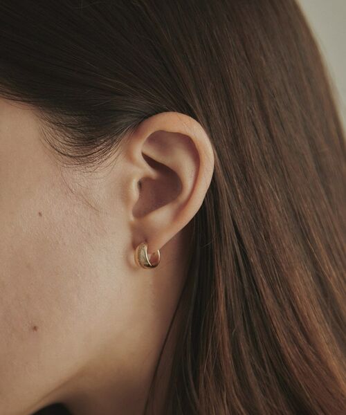 COCOSHNIK / ココシュニック ピアス・イヤリング | K10ダイヤモンド 月甲フープ スタッドピアス | 詳細9