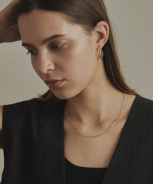 COCOSHNIK / ココシュニック ピアス・イヤリング | K10中空クロスダブル フープピアス | 詳細7