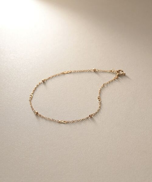 COCOSHNIK / ココシュニック ブレスレット・バングル | K18フラットキヘイ×ハニーカットビーズ ブレスレット | 詳細1