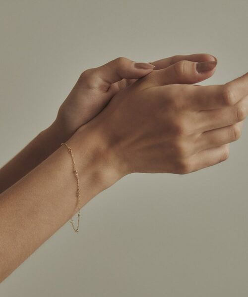 COCOSHNIK / ココシュニック ブレスレット・バングル | K18フラットキヘイ×ハニーカットビーズ ブレスレット | 詳細9