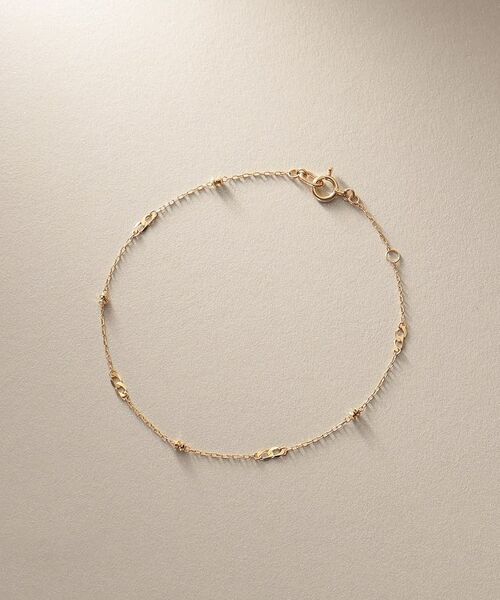 COCOSHNIK / ココシュニック ブレスレット・バングル | K18フラットキヘイ×カットビーズ ブレスレット | 詳細5