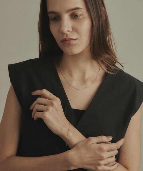 COCOSHNIK / ココシュニック ブレスレット・バングル | K18フラットキヘイ×カットビーズ ブレスレット | 詳細7