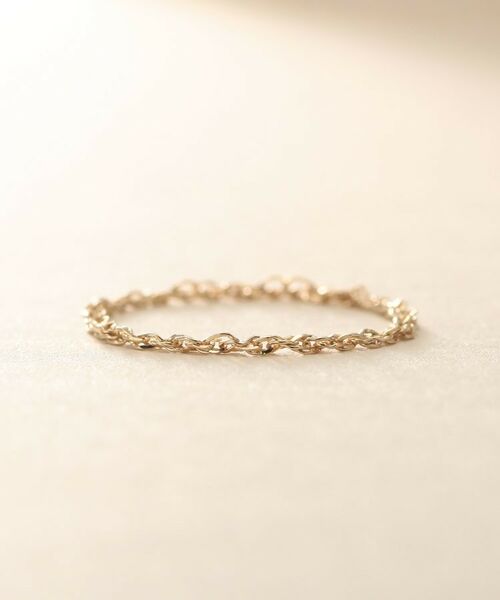 COCOSHNIK / ココシュニック リング | K10スキニーリング スクリューチェーン | 詳細2