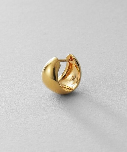 COCOSHNIK / ココシュニック ピアス・イヤリング | シルバー ハギーフープ ポインテッドワイドピアス GP | 詳細2