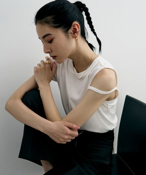 COCOSHNIK / ココシュニック ピアス・イヤリング | シルバー ハギーフープ ワイドピアス GP | 詳細7