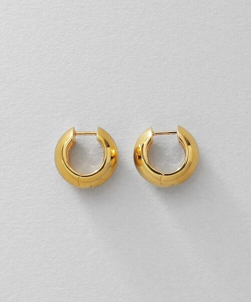 COCOSHNIK / ココシュニック ピアス・イヤリング | シルバー ハギーフープ リッジピアス GP | 詳細3