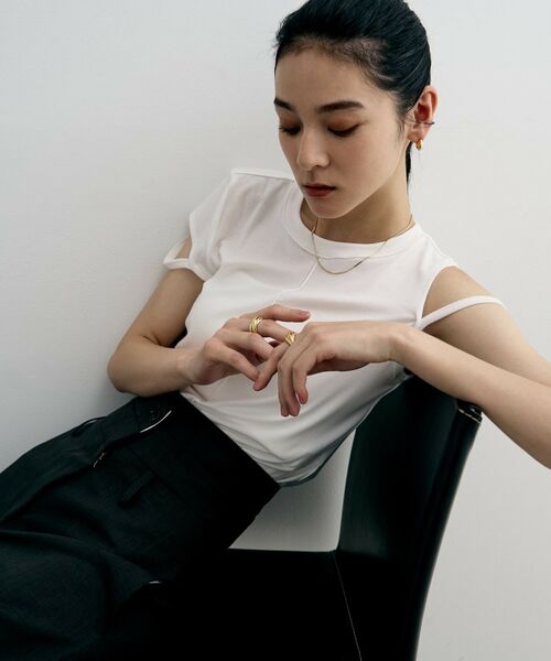 COCOSHNIK / ココシュニック ピアス・イヤリング | シルバー ハギーフープ リッジピアス GP | 詳細7