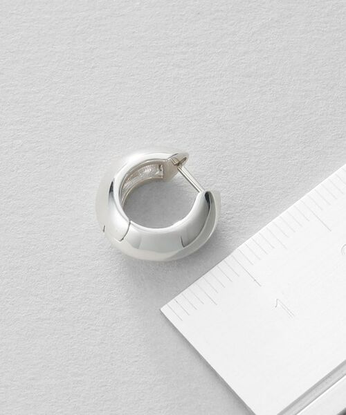 COCOSHNIK / ココシュニック ピアス・イヤリング | シルバー ハギーフープ リッジピアス | 詳細4