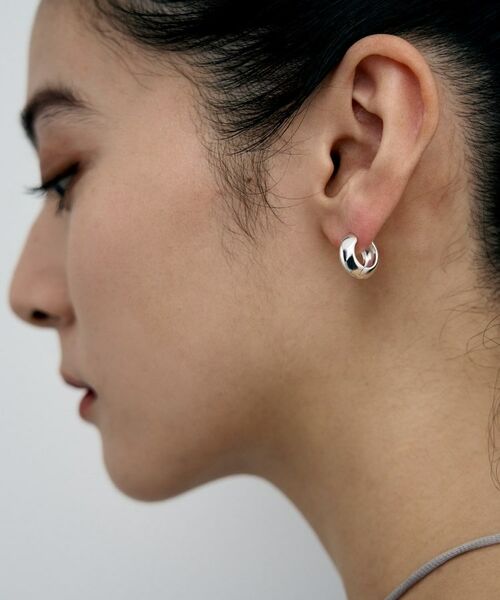 COCOSHNIK / ココシュニック ピアス・イヤリング | シルバー ハギーフープ リッジピアス | 詳細8