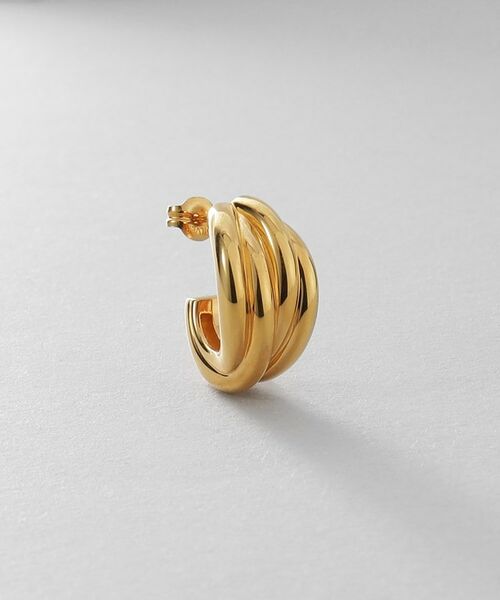 COCOSHNIK / ココシュニック ピアス・イヤリング | シルバー スモールフープ タングルドピアス GP | 詳細2