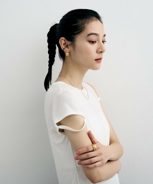 COCOSHNIK / ココシュニック ピアス・イヤリング | シルバー スモールフープ タングルドピアス GP | 詳細6