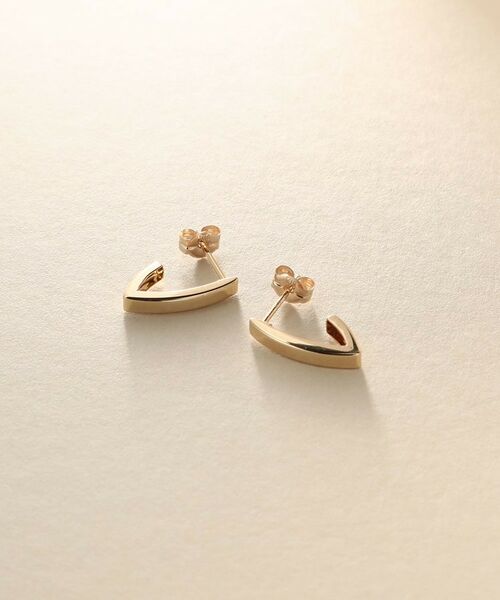 COCOSHNIK / ココシュニック ピアス・イヤリング | K10Lシェイプピアス | 詳細1