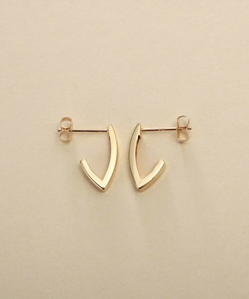 COCOSHNIK / ココシュニック ピアス・イヤリング | K10Lシェイプピアス | 詳細3