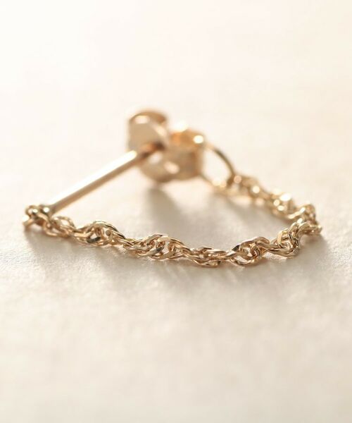 COCOSHNIK / ココシュニック ピアス・イヤリング | K10スクリューチェーン フープピアス | 詳細4