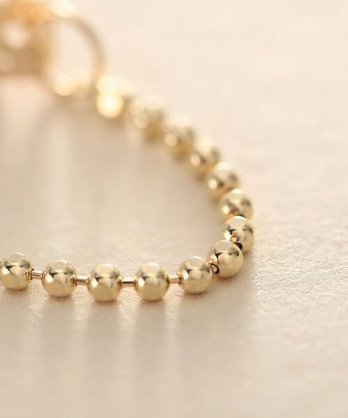 COCOSHNIK / ココシュニック ピアス・イヤリング | K10カットボールチェーン フープピアス | 詳細4