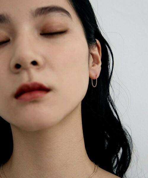COCOSHNIK / ココシュニック ピアス・イヤリング | K10カットボールチェーン フープピアス | 詳細9