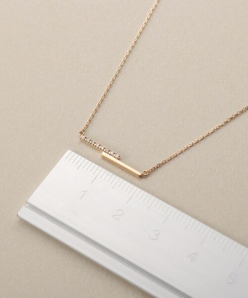 COCOSHNIK / ココシュニック ネックレス・ペンダント・チョーカー | K10ダイヤモンド ステップライン ネックレス | 詳細6