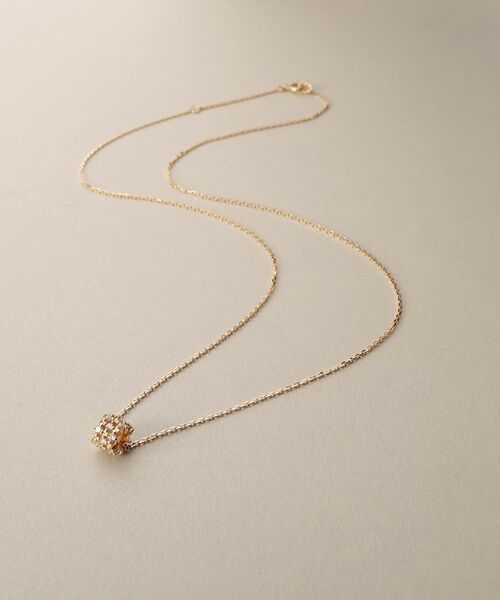 COCOSHNIK / ココシュニック ネックレス・ペンダント・チョーカー | K18ダイヤモンド レースビーズ ネックレス | 詳細1