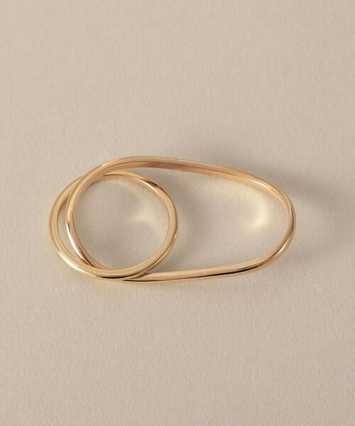 COCOSHNIK / ココシュニック リング | K10ウェーブラインダブルフィンガー リング | 詳細3