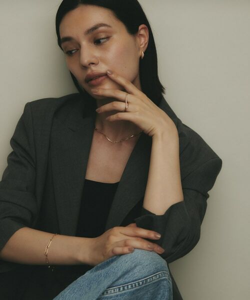 COCOSHNIK / ココシュニック リング | K10ウェーブラインダブルフィンガー リング | 詳細6