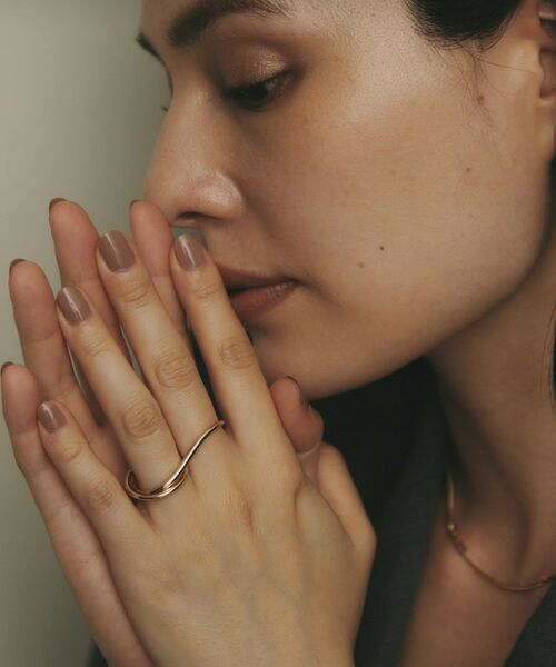 COCOSHNIK / ココシュニック リング | K10ウェーブラインダブルフィンガー リング | 詳細7