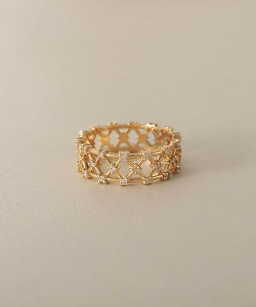 COCOSHNIK / ココシュニック リング | K18ダイヤモンド プレイドレース リング | 詳細1