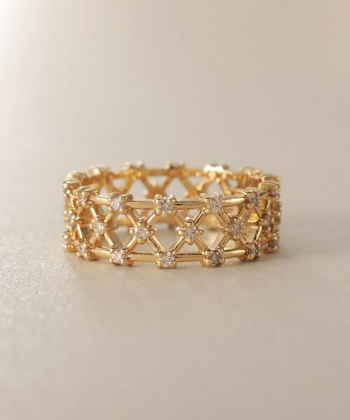 COCOSHNIK / ココシュニック リング | K18ダイヤモンド プレイドレース リング | 詳細2