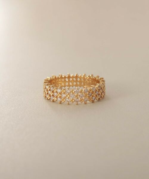 COCOSHNIK / ココシュニック リング | K18ダイヤモンド レース リング | 詳細1