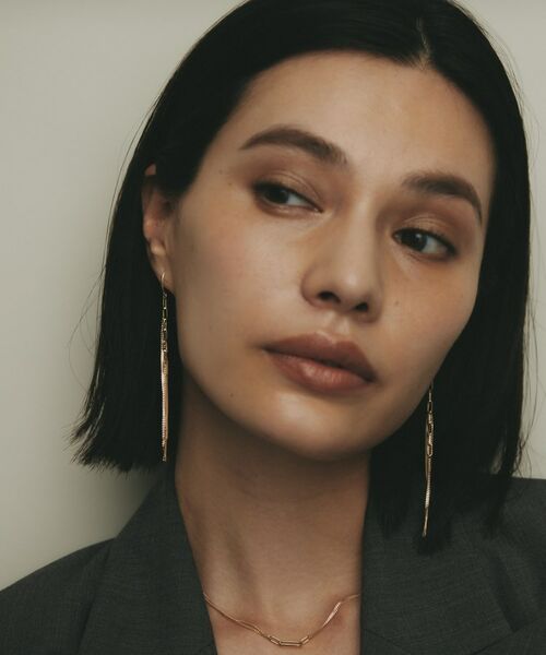 COCOSHNIK / ココシュニック ピアス・イヤリング | K10中空プリムキヘイフリンジ フックピアス | 詳細7