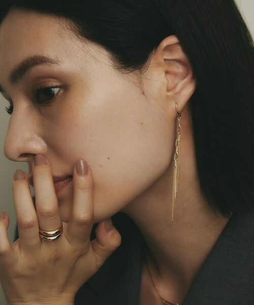 COCOSHNIK / ココシュニック ピアス・イヤリング | K10中空プリムキヘイフリンジ フックピアス | 詳細8