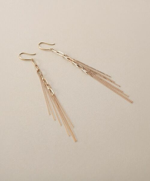 COCOSHNIK/ココシュニック K10中空プリムキヘイフリンジ フックピアス イエローゴールド(100) 00 COCOSHNIK/ココシュニック K10中空プリムキヘイフリンジ フックピアス イエローゴールド(100) 00