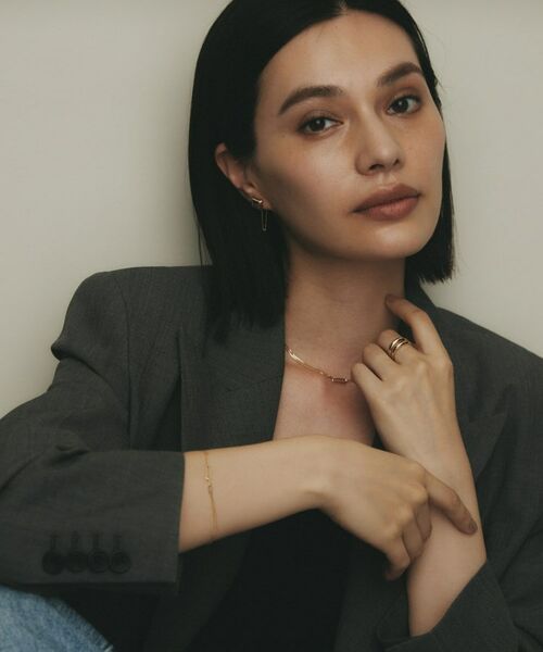 COCOSHNIK / ココシュニック ピアス・イヤリング | K10中空スクエアプリズム スタッドピアス | 詳細5