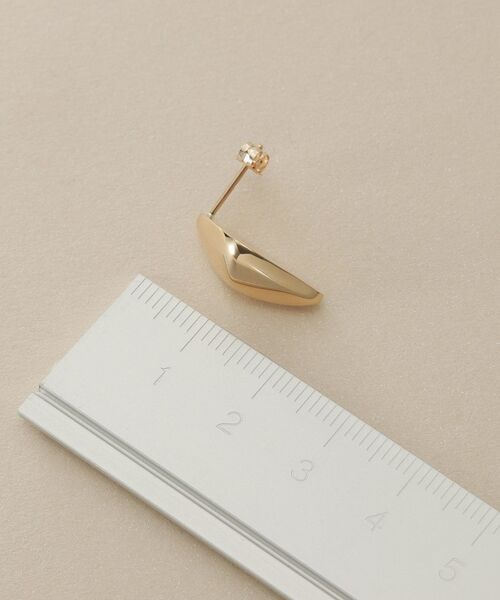 COCOSHNIK / ココシュニック ピアス・イヤリング | K10中空トライアングルピラミッド スタッドピアス | 詳細4