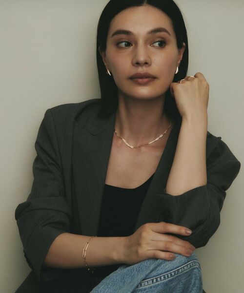 COCOSHNIK / ココシュニック ピアス・イヤリング | K10中空トライアングルピラミッド スタッドピアス | 詳細6