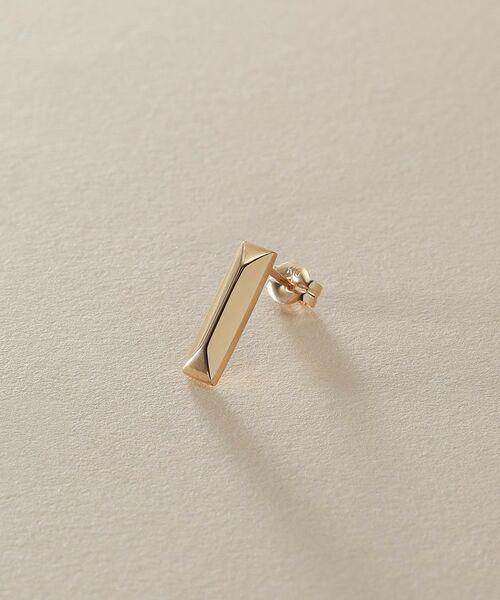 COCOSHNIK / ココシュニック ピアス・イヤリング | K10中空レクタングルピラミッド スタッドピアス | 詳細2
