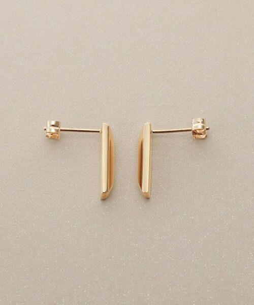 COCOSHNIK / ココシュニック ピアス・イヤリング | K10中空レクタングルピラミッド スタッドピアス | 詳細3