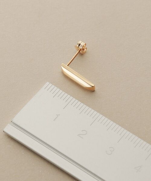 COCOSHNIK / ココシュニック ピアス・イヤリング | K10中空レクタングルピラミッド スタッドピアス | 詳細4