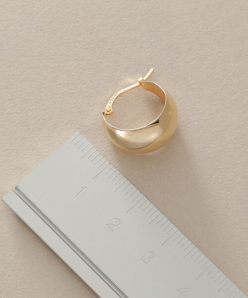 COCOSHNIK / ココシュニック ピアス・イヤリング | K10月甲 フープピアス太 | 詳細4