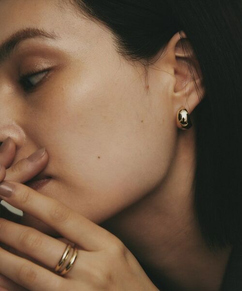 COCOSHNIK / ココシュニック ピアス・イヤリング | K10月甲 フープピアス太 | 詳細8