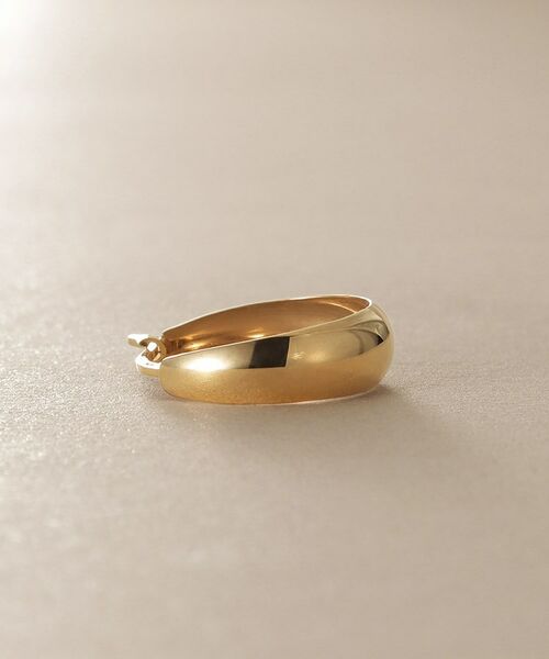 COCOSHNIK / ココシュニック ピアス・イヤリング | K10月甲 フープピアス細 | 詳細2