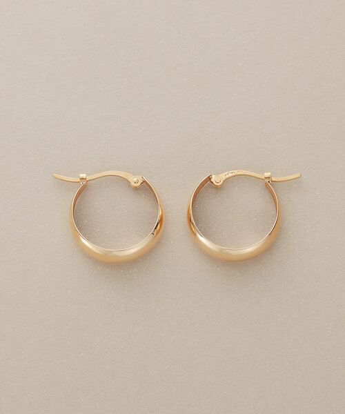 COCOSHNIK / ココシュニック ピアス・イヤリング | K10月甲 フープピアス細 | 詳細3