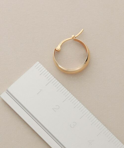 COCOSHNIK / ココシュニック ピアス・イヤリング | K10月甲 フープピアス細 | 詳細4